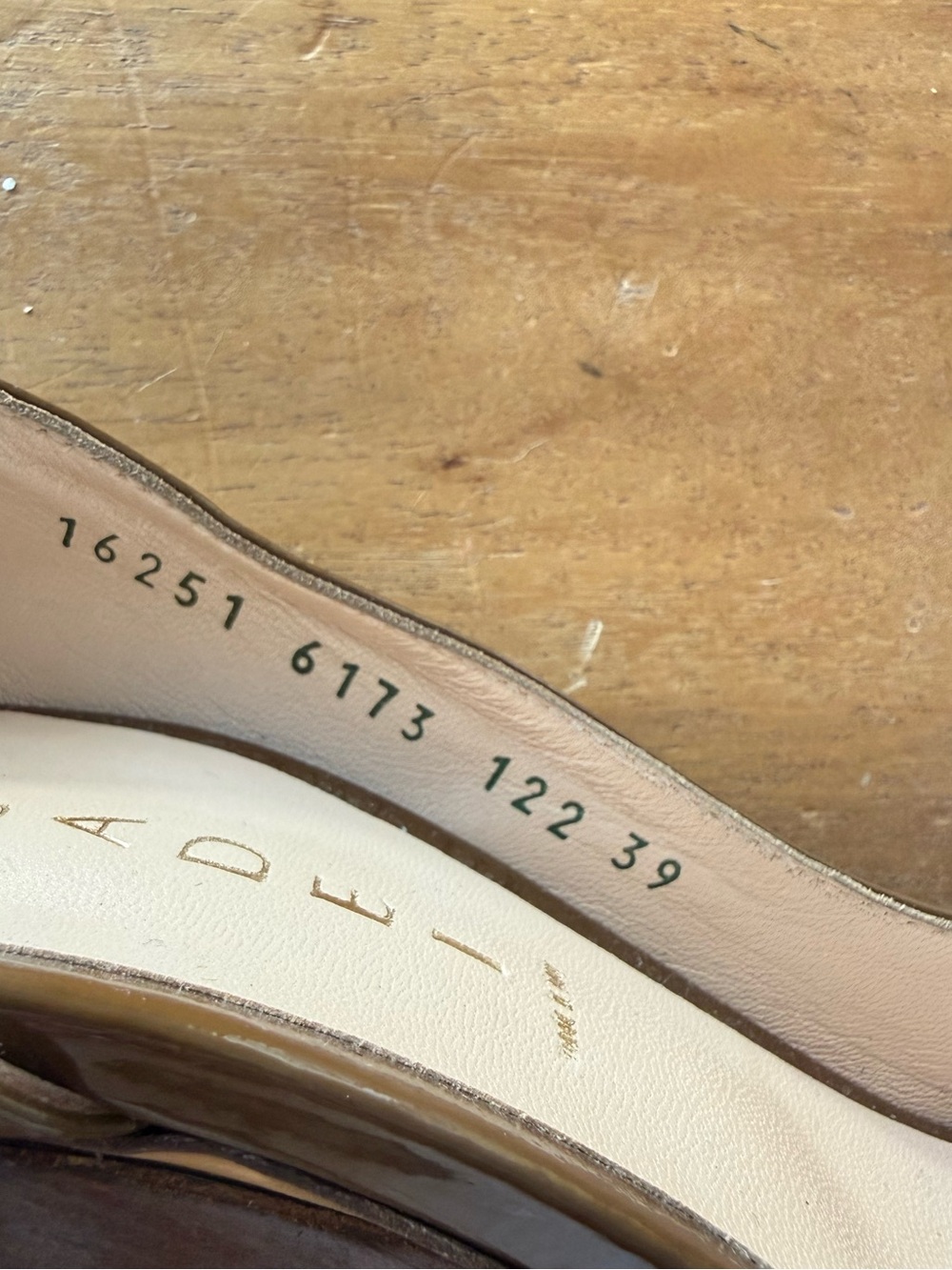 Casadei Never Worn Brown Patent Leather Peep-Toe Wedge Heels - Picture 5 of 8